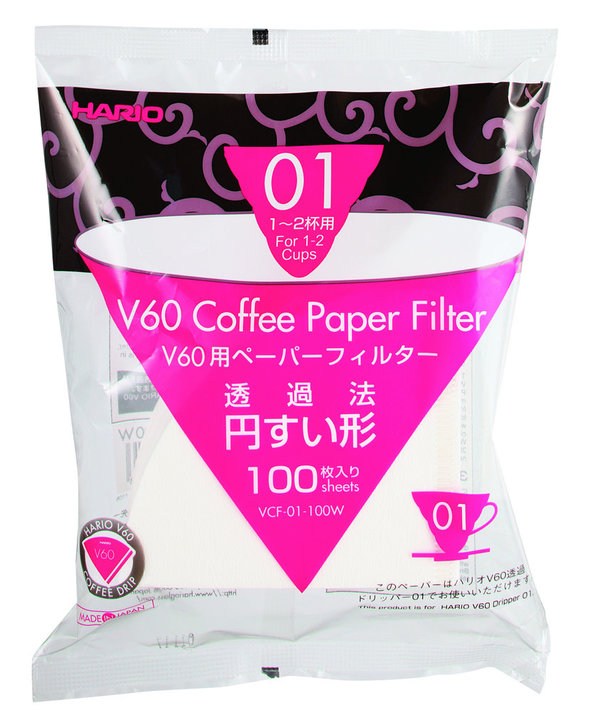 Hario V60 Papierfilter für 1-2 Tassen 100 Stück
